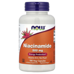 никотинамид, 500 мг, 100 вегетарианских капсул — NOW Foods