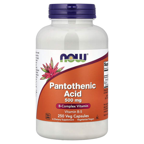 now00488_v_48.jpg пантотеновая кислота, 250 растительных капсул — NOW Foods