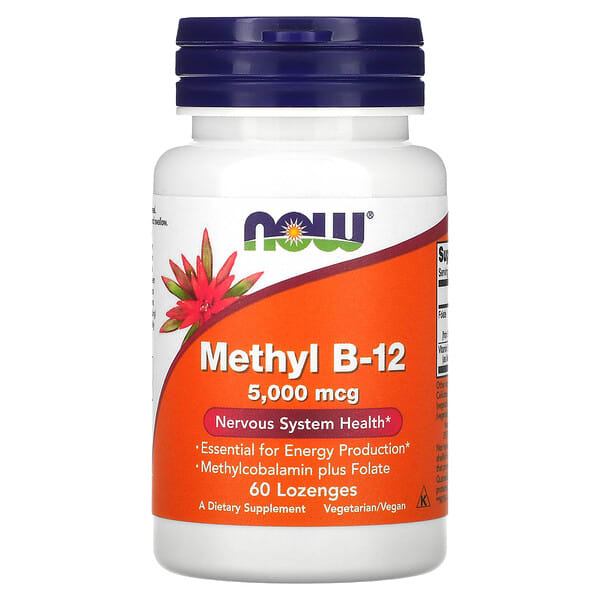 now00496_v_32.jpg Methyl B-12, 60 пастилок — NOW Foods