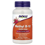 метил B12, 5000 мкг, 90 вегетарианских капсул — NOW Foods