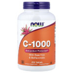 C-1000, с шиповником и биофлавоноидами, 250 таблеток — NOW Foods