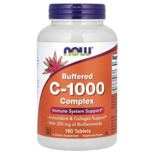 комплекс буферизованного витамина C-1000, 180 таблеток — NOW Foods