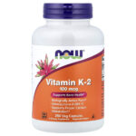 витамин K2, 100 мкг, 250 растительных капсул — NOW Foods