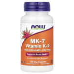 MK-7, витамин K2, 300 мкг, 120 вегетарианских капсул — NOW Foods