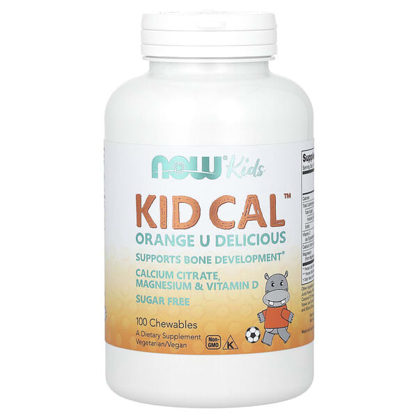 now01233_v_60.jpg Kid Cal, 100 жевательных таблеток — NOW Foods