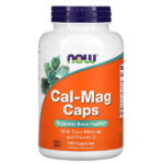 Cal-Mag Caps, капсулы с витаминами D и K, 240 капсул — NOW Foods