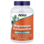 Magnesium Transporters, добавка с магнием, 120 мг, 180 растительных капсул — NOW Foods