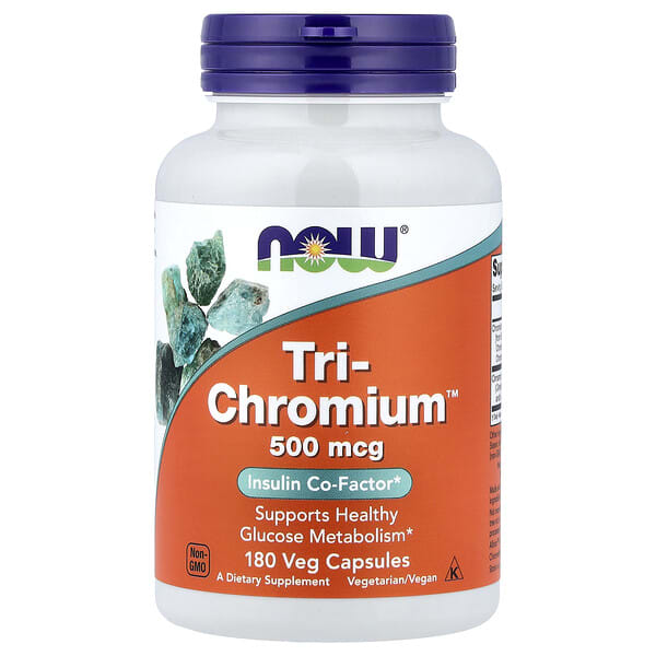 now01426_v_40.jpg Tri-Chromium™, хром, 180 растительных капсул — NOW Foods