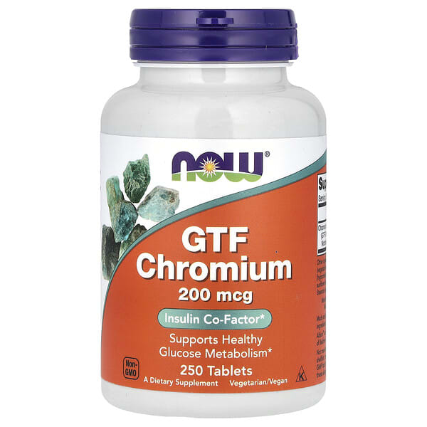 now01432_v_62.jpg GTF Chromium, 200 мкг, 250 таблеток — NOW Foods