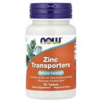 Zinc Transporters, средство для транспортировки цинка, 90 таблеток (22 мг в 1 таблетке) — NOW Foods