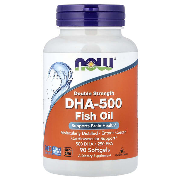 now01612_v_30.jpg рыбий жир с ДГК 500, 90 капсул — NOW Foods