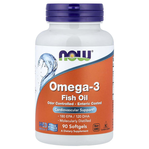 now01656_v_30.jpg рыбий жир с омега-3, 90 капсул — NOW Foods