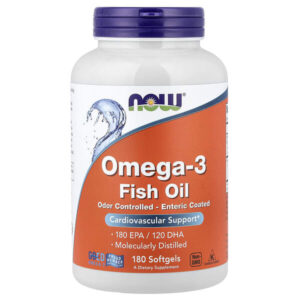 рыбий жир с омега-3, 180 капсул — NOW Foods