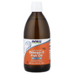 рыбий жир с омега-3, лимонный вкус, 500 мл (16,9 жидк. унции) — NOW Foods