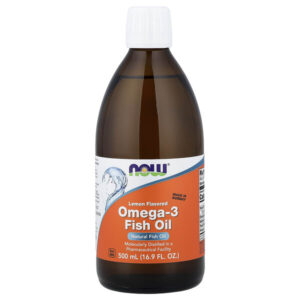 рыбий жир с омега-3, лимонный вкус, 500 мл (16,9 жидк. унции) — NOW Foods