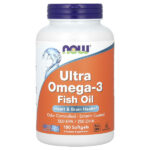 Ultra Omega-3, рыбий жир с омега-3, 180 капсул — NOW Foods