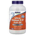 Ultra Omega 3-D™, рыбий жир с омега-3, 180 капсул из рыбьего желатина — NOW Foods