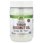 Real Food, органическое кокосовое масло первого отжима, 355 мл (12 жидк. унций) — NOW Foods