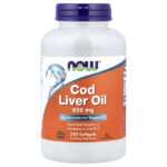 Cod Liver Oil, 650 мг, 250 мягких желатиновых капсул — NOW Foods