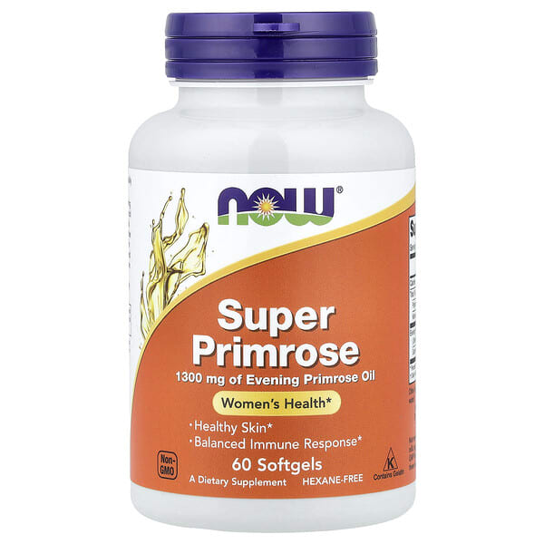 now01755_v_30.jpg Super Primrose, примула, 60 капсул — NOW Foods