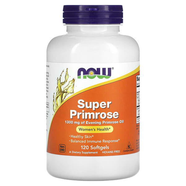 now01757_v_47.jpg Super Primrose, масло примулы вечерней, 1300 мг, 120 капсул — NOW Foods