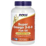 Super Omega 3-6-9, добавка с омега-3-6-9, 180 капсул — NOW Foods