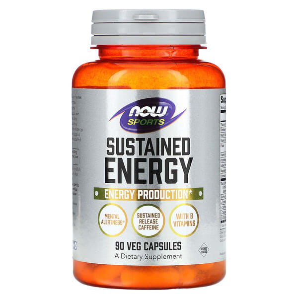 now01995_v_12.jpg Sustained Energy, 90 растительных капсул — NOW Foods