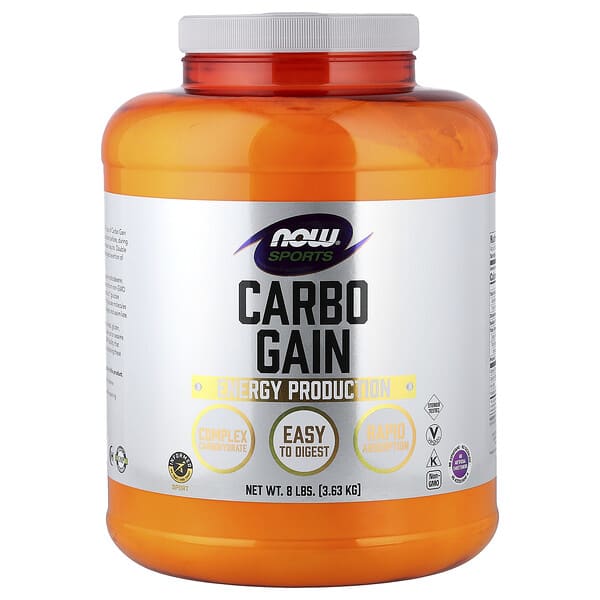 now02023_v_51.jpg Sports, Carbo Gain, 3,63 кг (8 фунтов) — NOW Foods