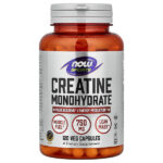 Sports, моногидрат креатина, 120 веганских капсул (0,75 г в 1 капсуле) — NOW Foods