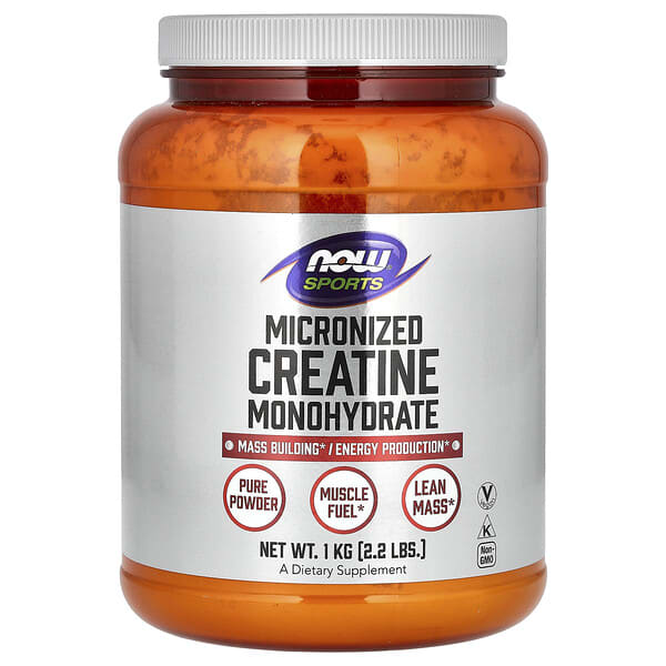now02036_v_8.jpg Sports, микронизированный моногидрат креатина, 1 кг (2,2 фунта) — NOW Foods