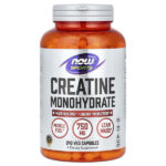 Sports, моногидрат креатина, 750 мг, 240 вегетарианских капсул — NOW Foods