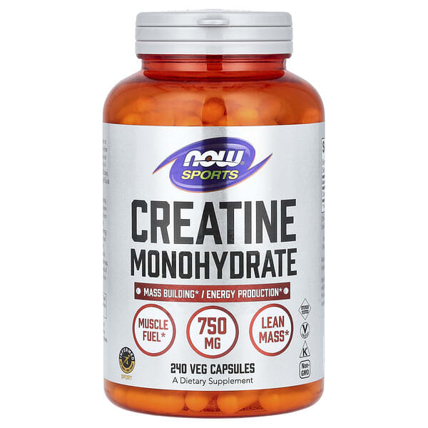 now02049_v_8.jpg Sports, моногидрат креатина, 750 мг, 240 вегетарианских капсул — NOW Foods