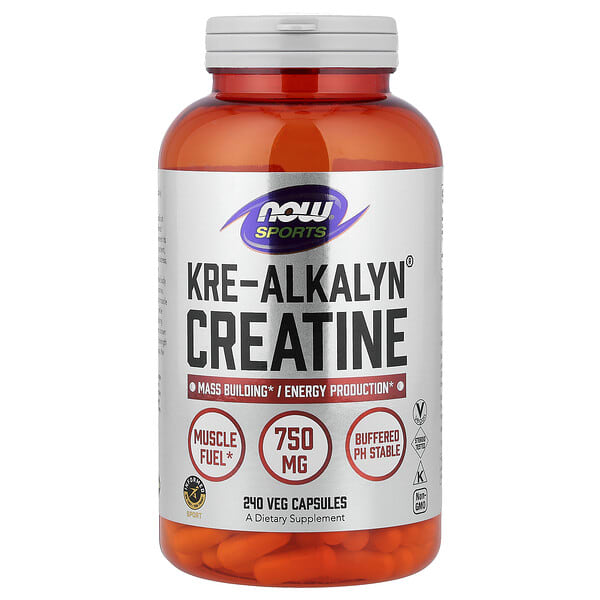 now02053_v_30.jpg Sports, креатин Kre-Alkalyn®, 240 растительных капсул (0,75 г в 1 капсуле) — NOW Foods