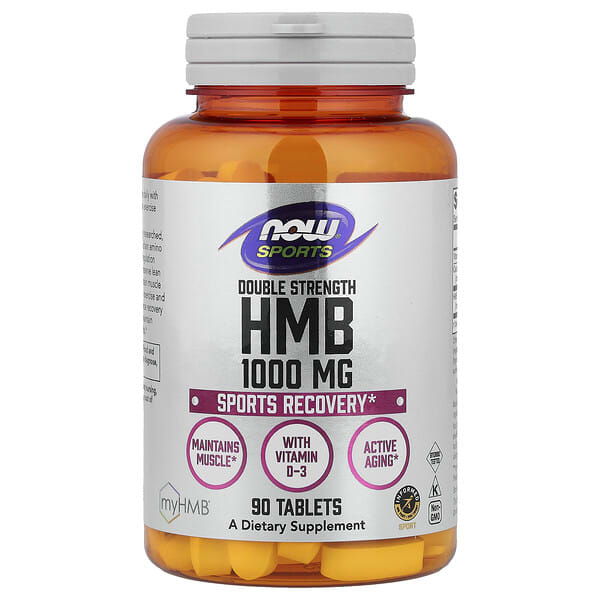 now02058_v_55.jpg Sports, HMB с витамином D3, 90 таблеток (1000 мг в 1 таблетке) — NOW Foods
