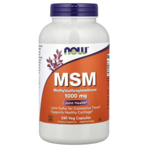 МСМ, метилсульфонилметан, 1000 мг, 240 вегетарианских капсул — NOW Foods