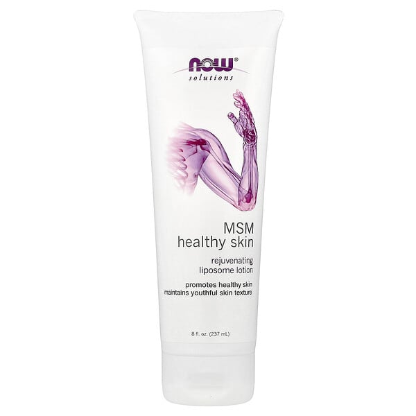 now02123_v_34.jpg Solutions, MSM Healthy Skin, липосомный лосьон с МСМ, 237 мл (8 жидких унций) — NOW Foods