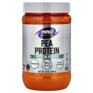 Sports, гороховый протеин, без добавок, 340 г (12 унций) — NOW Foods