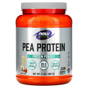 Sports, гороховый протеин, ванильный ирис, 907 г (2 фунта) — NOW Foods