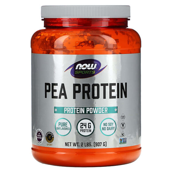 now02135_v_41.jpg Спортивная серия, гороховый протеин, без добавок, 907 г — NOW Foods