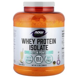 Sports, изолят сывороточного протеина, сливочная ваниль, 2268 г (5 фунтов) — NOW Foods