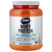 Sports, сывороточный протеин в порошке, сливочная ваниль, 907 г (2 фунта) — NOW Foods