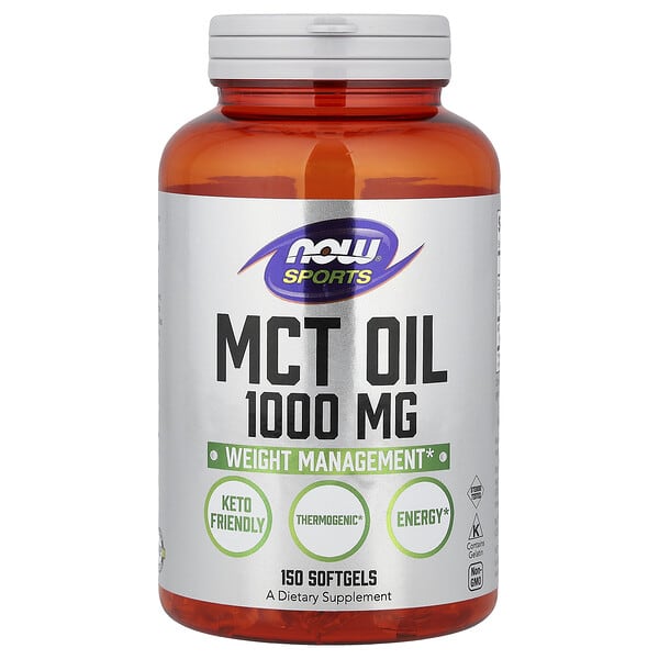 now02196_v_47.jpg Sports, масло MCT, 1000 мг, 150 капсул — NOW Foods