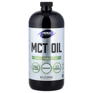 Sports, масло MCT, с нейтральным вкусом, 946 мл (32 жидк. унции) — NOW Foods