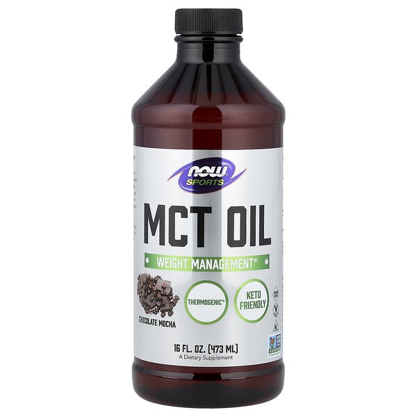 now02217_v_54.jpg Sports, масло MCT, шоколадное мокко, 473 мл (16 жидк. унций) — NOW Foods
