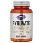 Sports, пируват, 100 растительных капсул — NOW Foods