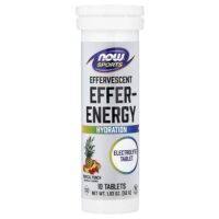 Sports, Effer-Energy, шипучий пунш, 10 таблеток, 52 г (1,83 унции) — NOW Foods