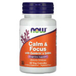 Calm & Focus, с зембрином и ГАМК, 60 растительных капсул — NOW Foods
