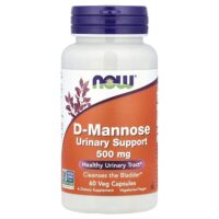D-манноза, 500 мг, 60 растительных капсул — NOW Foods