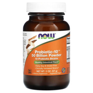 Probiotic-10, порошок, 57 г (2 унции) — NOW Foods