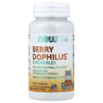 Kids, Berry Dophilus™, 60 жевательных таблеток — NOW Foods